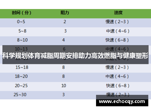 科学规划体育减脂周期安排助力高效燃脂与健康塑形